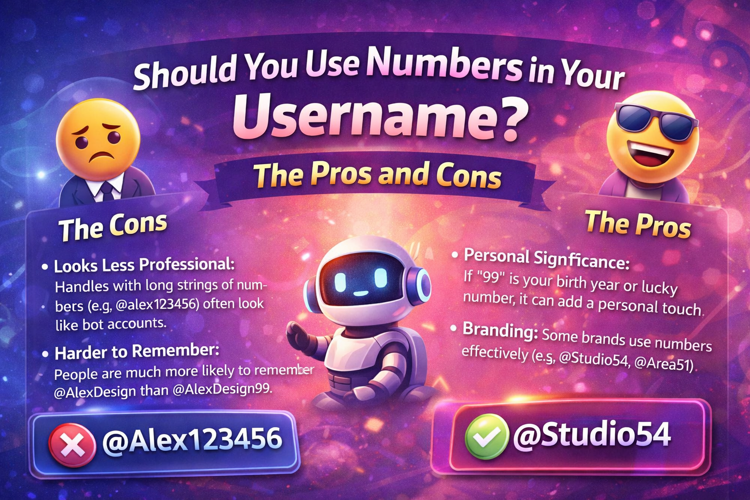 Should You Use Numbers in Your Username? The Pros and Cons